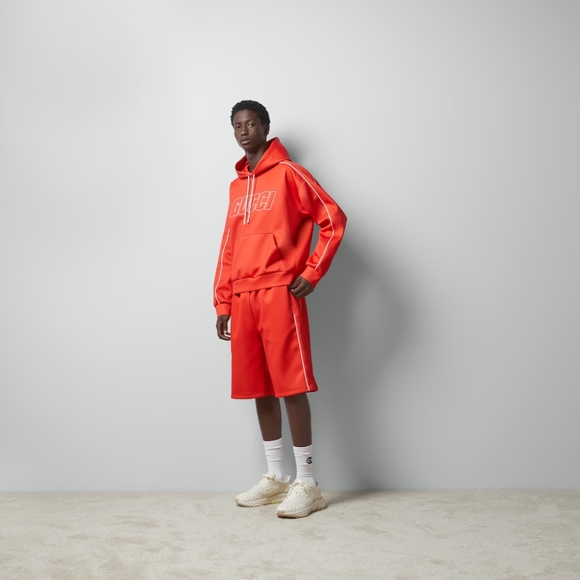 NWOT Men Gucci Neoprene Hooded Sweatshirt - Sold Out Size - Picture 4 of 5